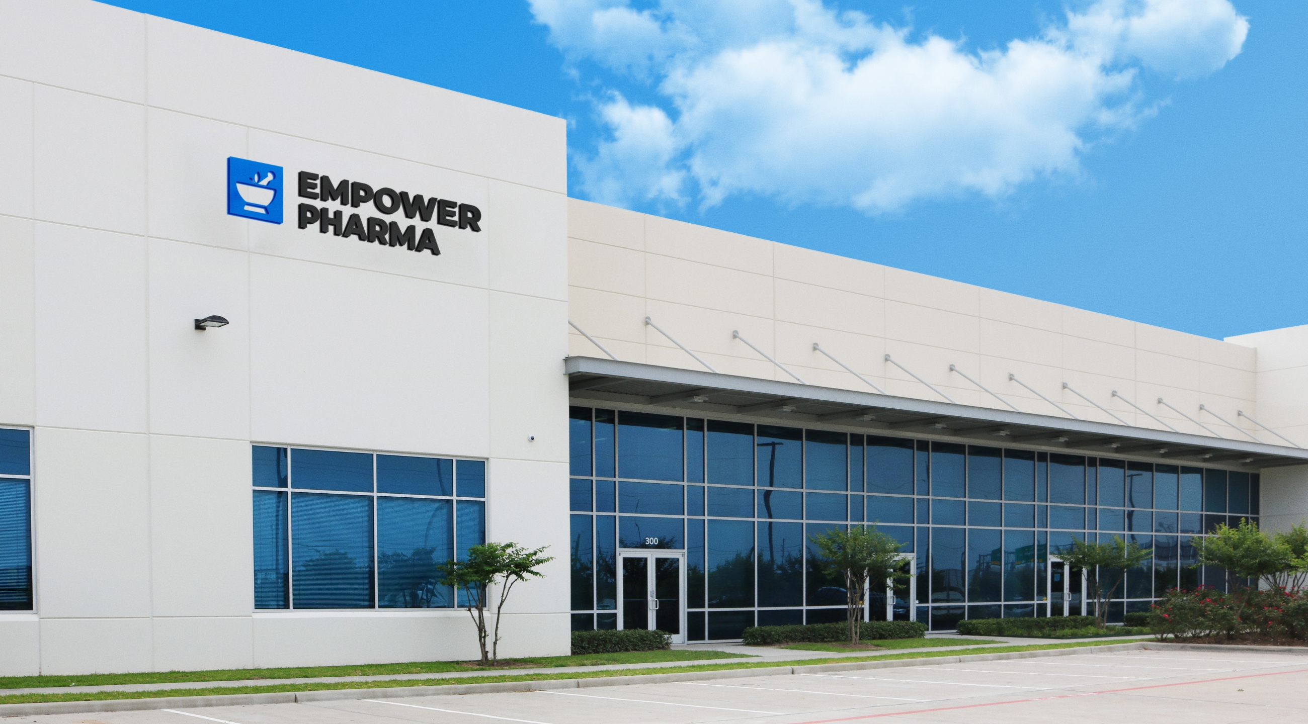 The front view of the 503B facility with the new logo.